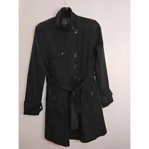 Forever 21 Navy Blue  Trench Coat Women size M Vintage